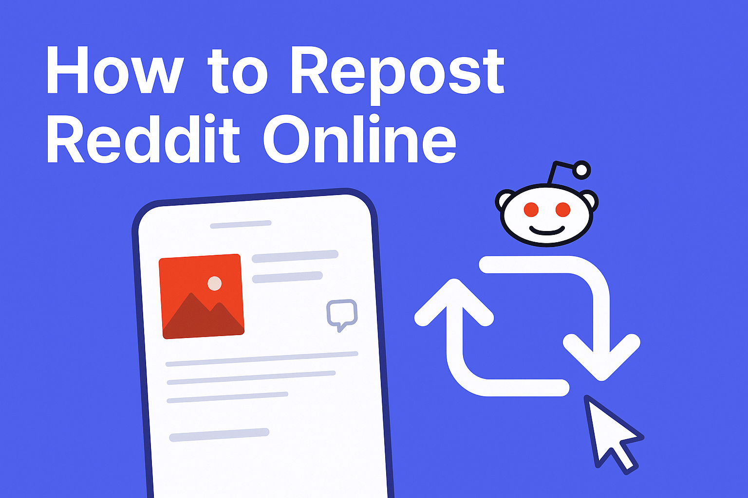 How to Repost Reddit Online - Visual guide showing Reddit reposting process